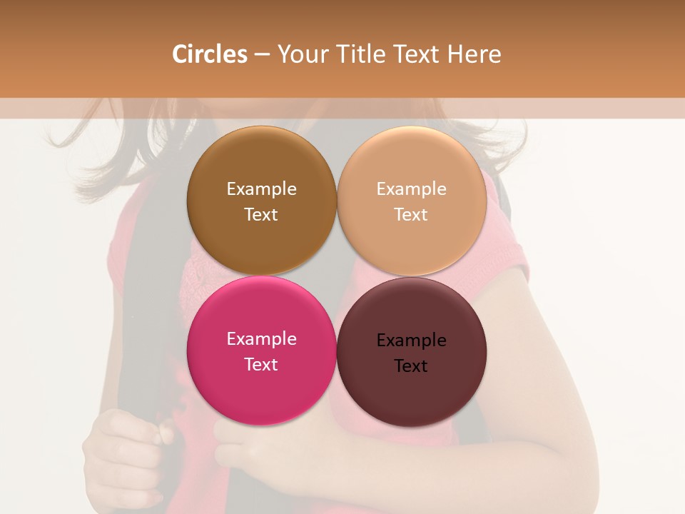 A Little Girl With A Backpack Is Smiling PowerPoint Template