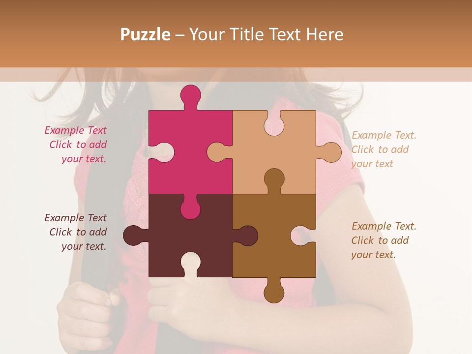 A Little Girl With A Backpack Is Smiling PowerPoint Template