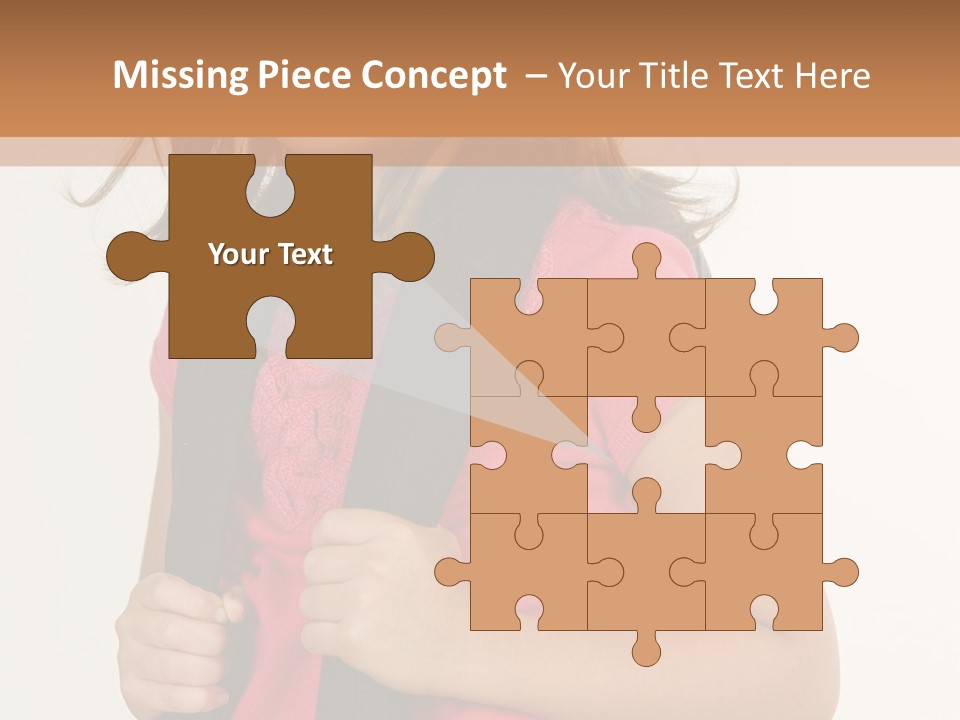 A Little Girl With A Backpack Is Smiling PowerPoint Template