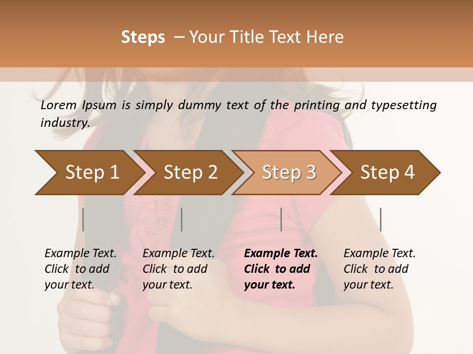 A Little Girl With A Backpack Is Smiling PowerPoint Template