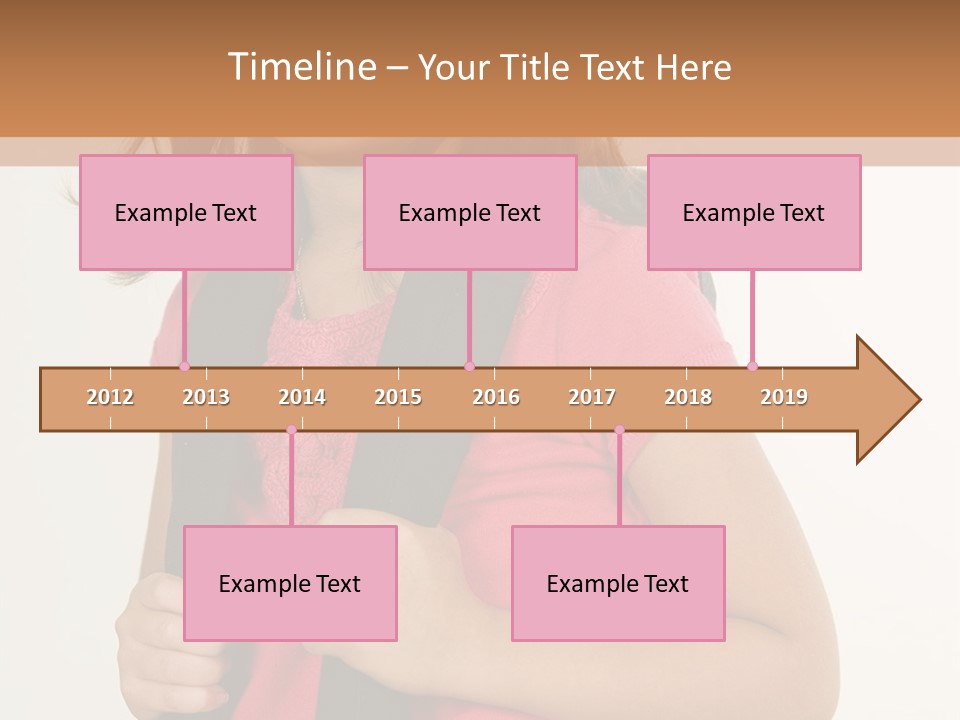 A Little Girl With A Backpack Is Smiling PowerPoint Template