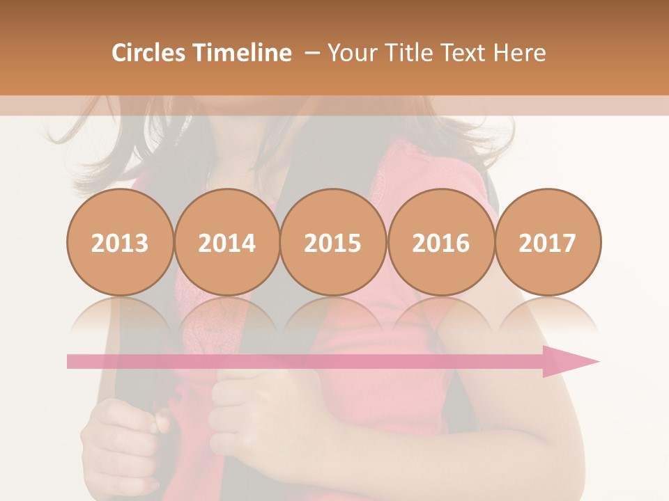 A Little Girl With A Backpack Is Smiling PowerPoint Template