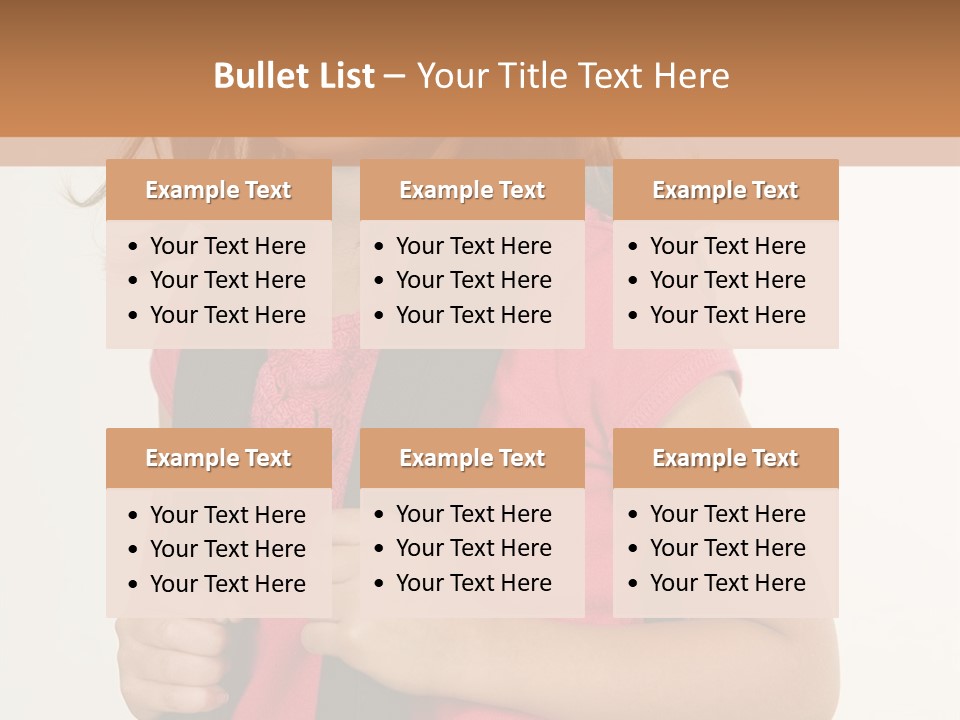 A Little Girl With A Backpack Is Smiling PowerPoint Template