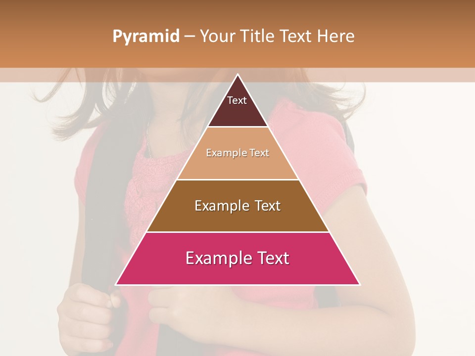 A Little Girl With A Backpack Is Smiling PowerPoint Template