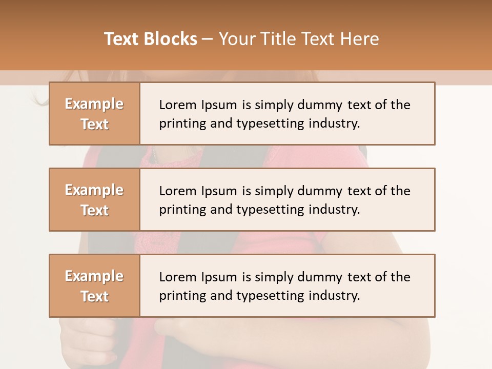 A Little Girl With A Backpack Is Smiling PowerPoint Template