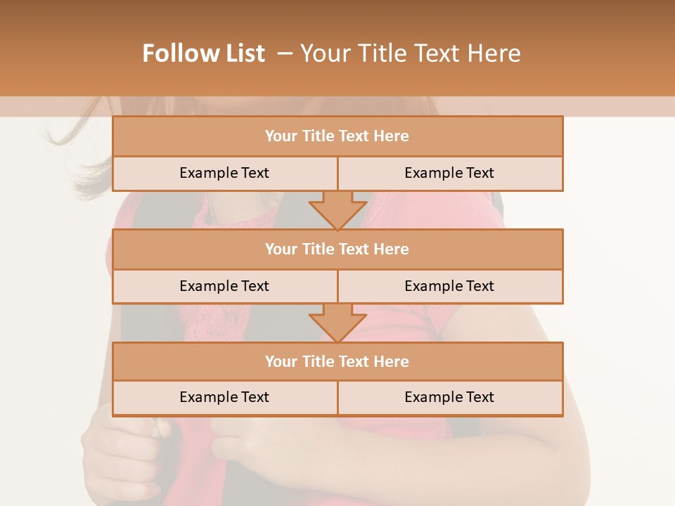 A Little Girl With A Backpack Is Smiling PowerPoint Template