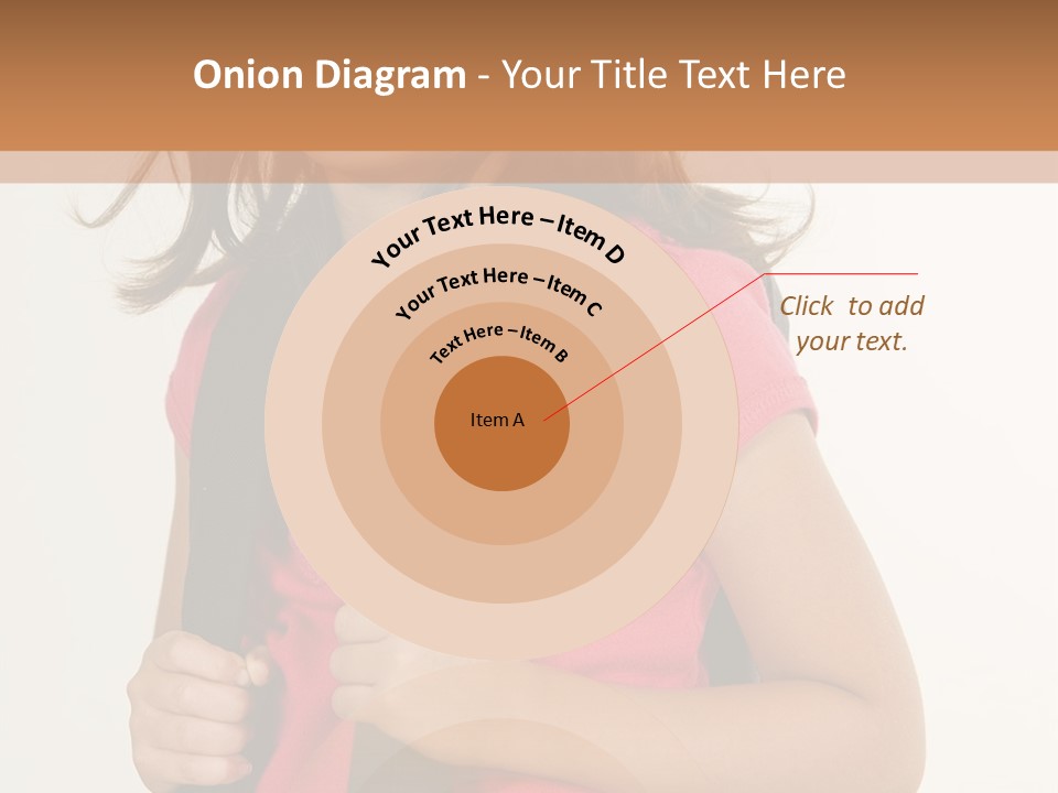 A Little Girl With A Backpack Is Smiling PowerPoint Template