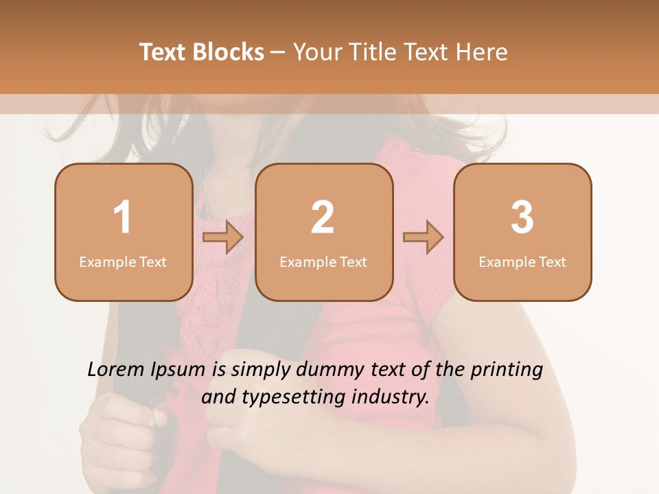 A Little Girl With A Backpack Is Smiling PowerPoint Template