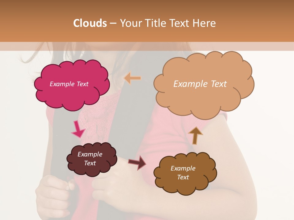 A Little Girl With A Backpack Is Smiling PowerPoint Template