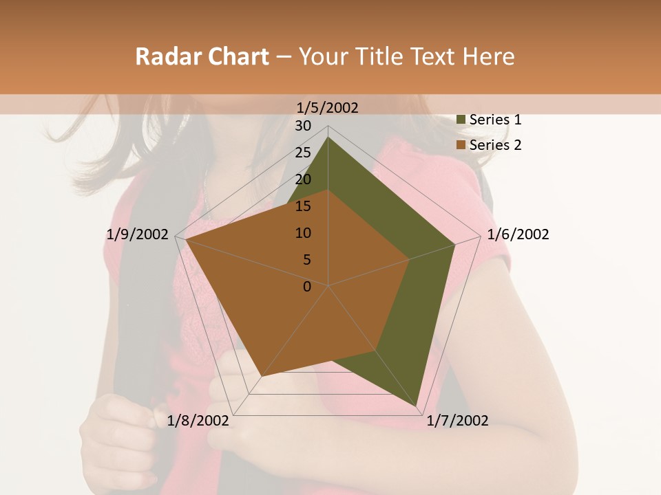 A Little Girl With A Backpack Is Smiling PowerPoint Template