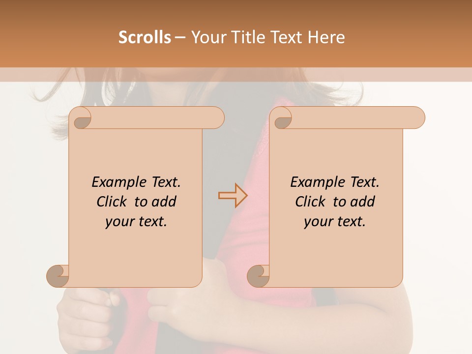 A Little Girl With A Backpack Is Smiling PowerPoint Template