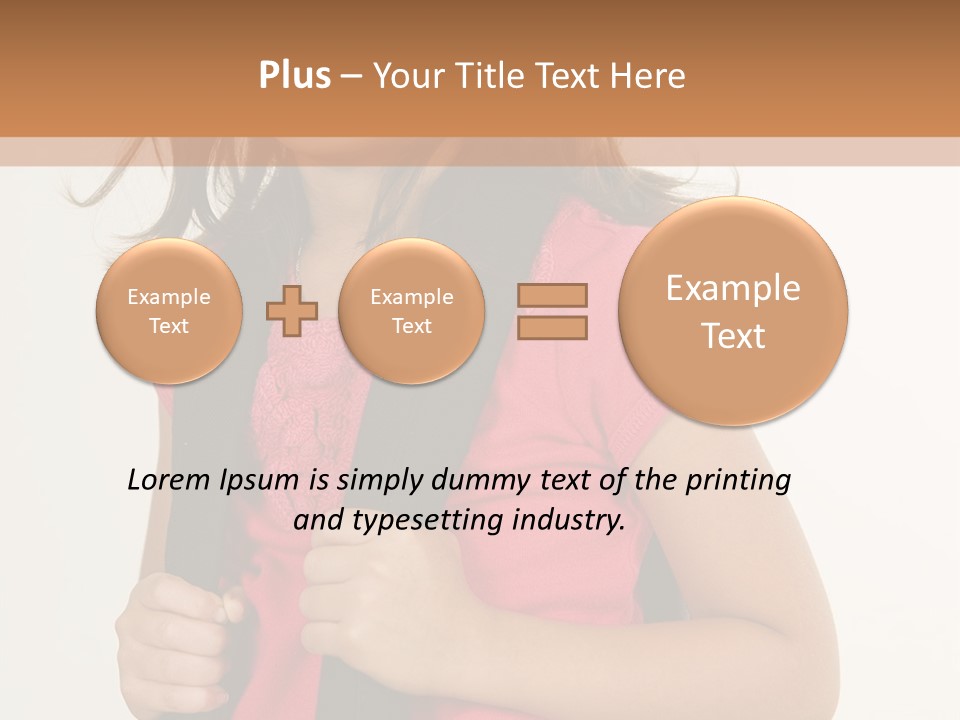 A Little Girl With A Backpack Is Smiling PowerPoint Template