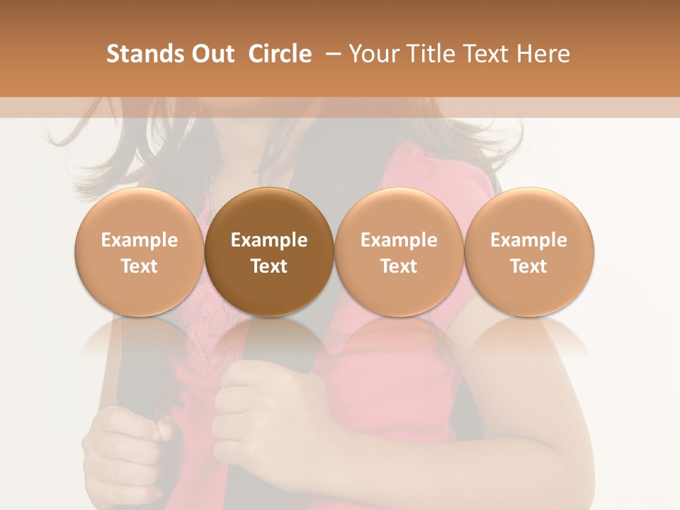 A Little Girl With A Backpack Is Smiling PowerPoint Template