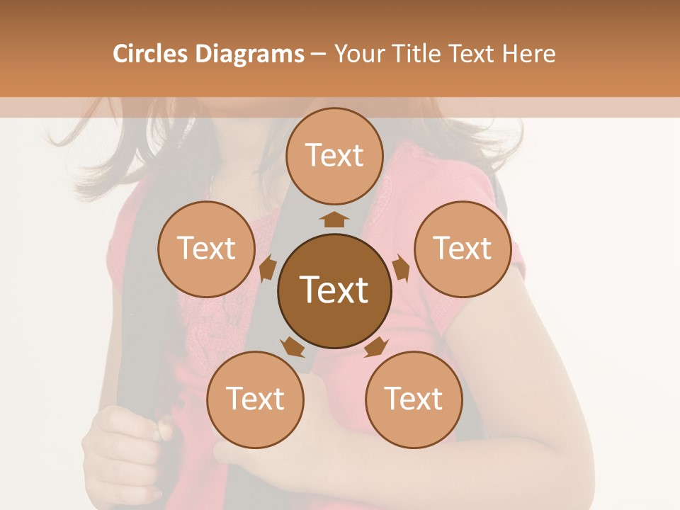 A Little Girl With A Backpack Is Smiling PowerPoint Template