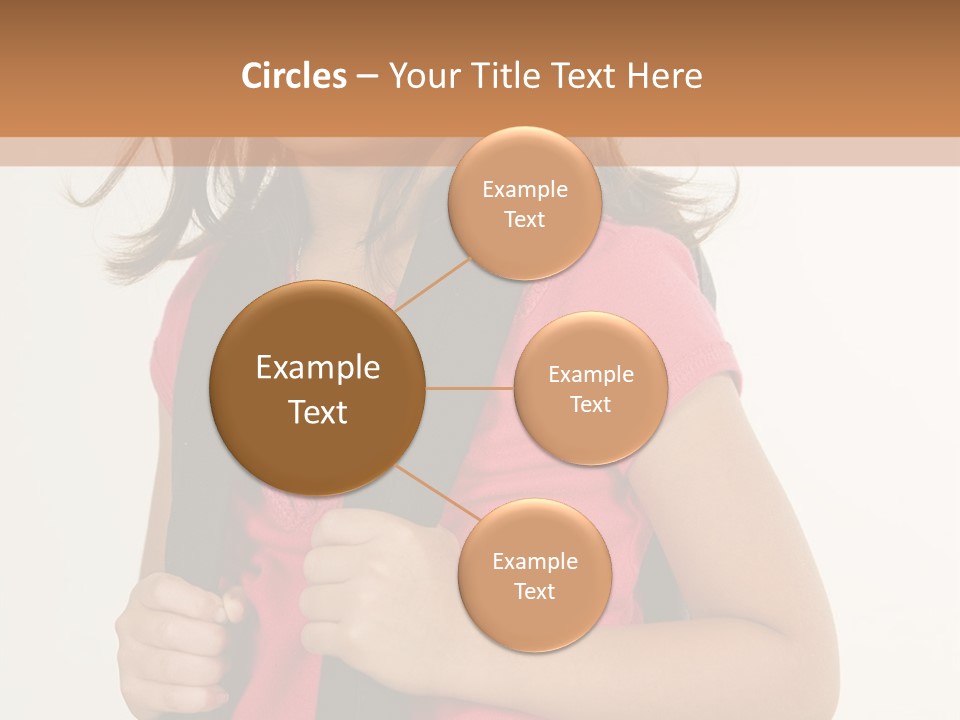 A Little Girl With A Backpack Is Smiling PowerPoint Template