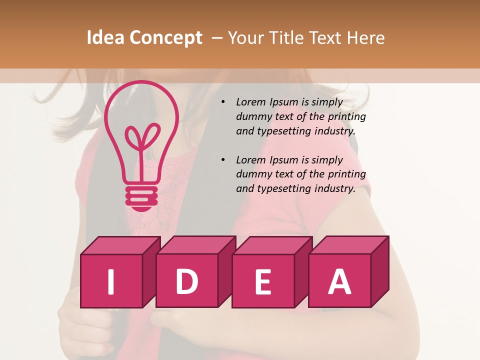 A Little Girl With A Backpack Is Smiling PowerPoint Template