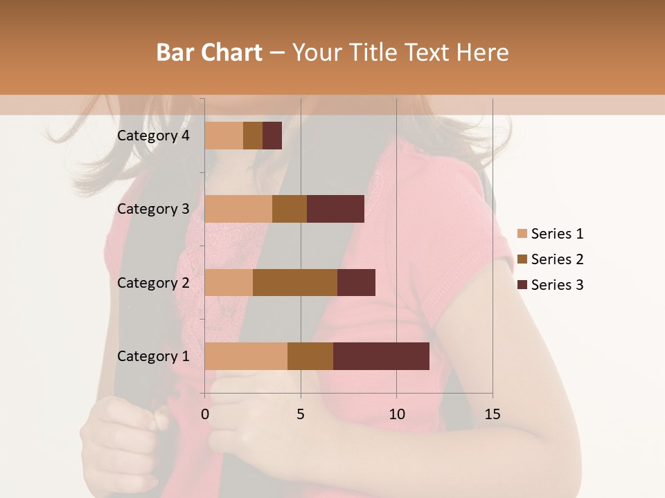 A Little Girl With A Backpack Is Smiling PowerPoint Template