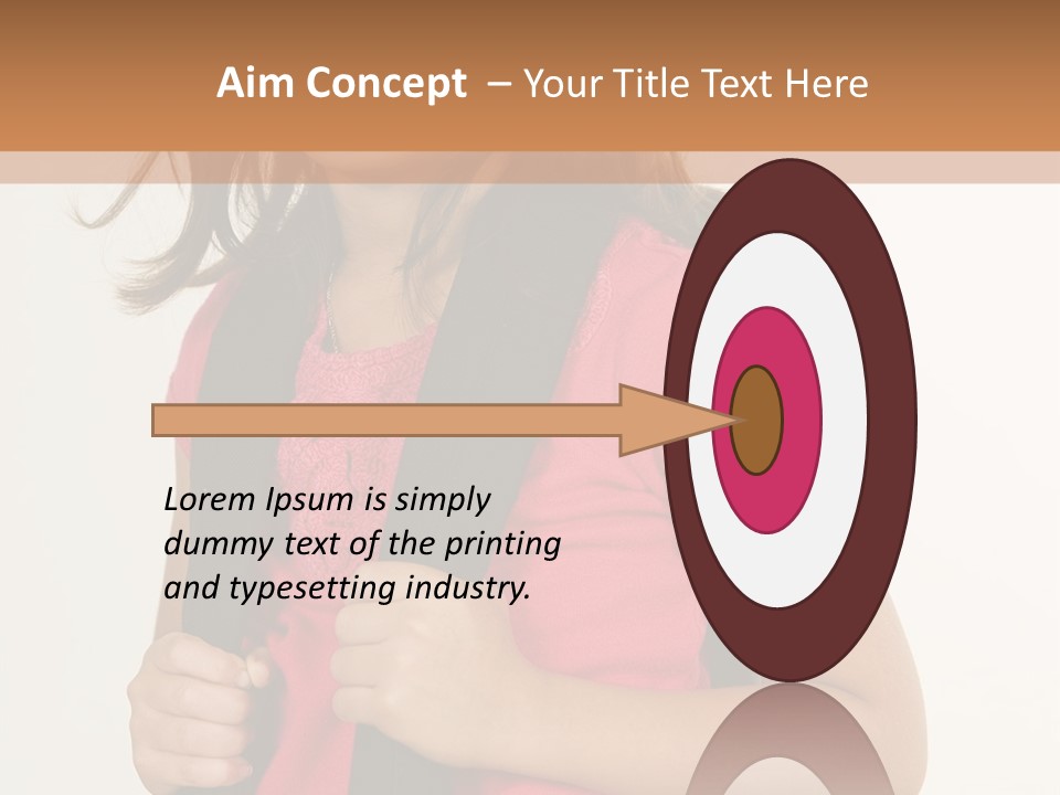 A Little Girl With A Backpack Is Smiling PowerPoint Template