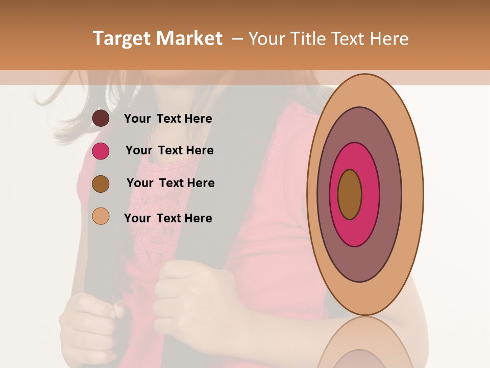 A Little Girl With A Backpack Is Smiling PowerPoint Template