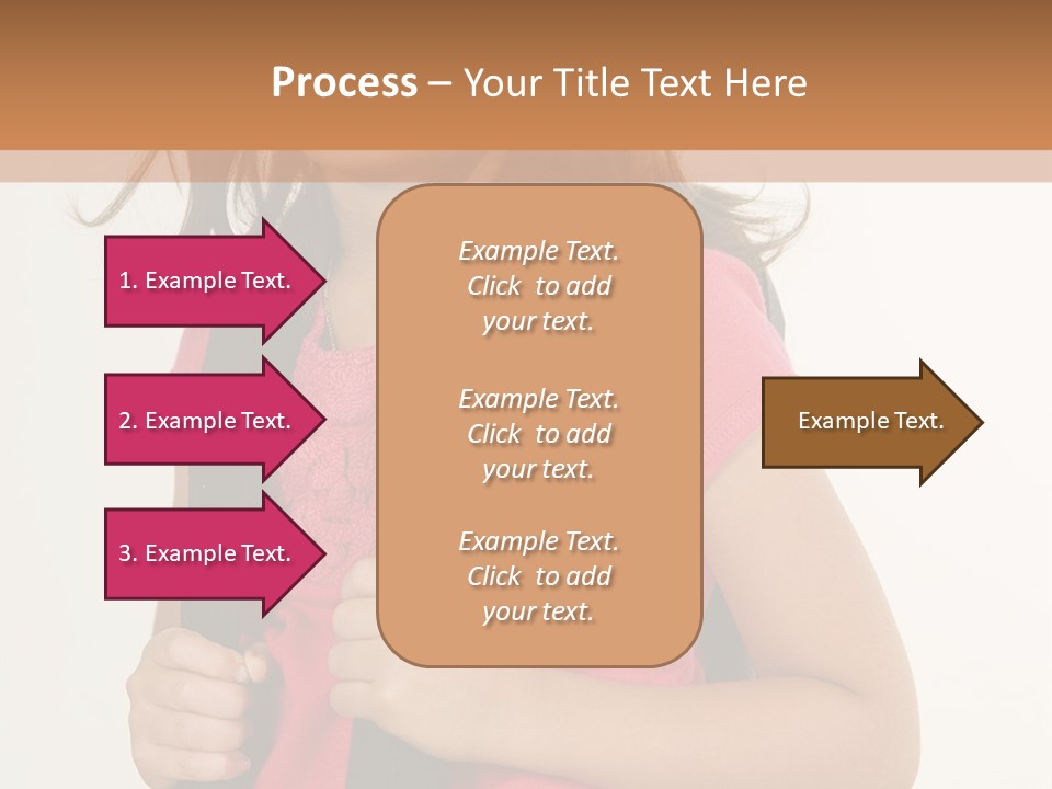 A Little Girl With A Backpack Is Smiling PowerPoint Template