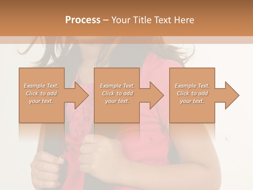 A Little Girl With A Backpack Is Smiling PowerPoint Template