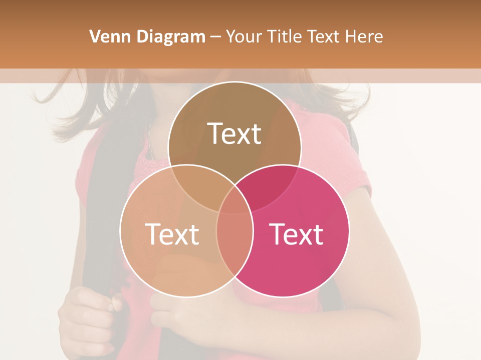 A Little Girl With A Backpack Is Smiling PowerPoint Template