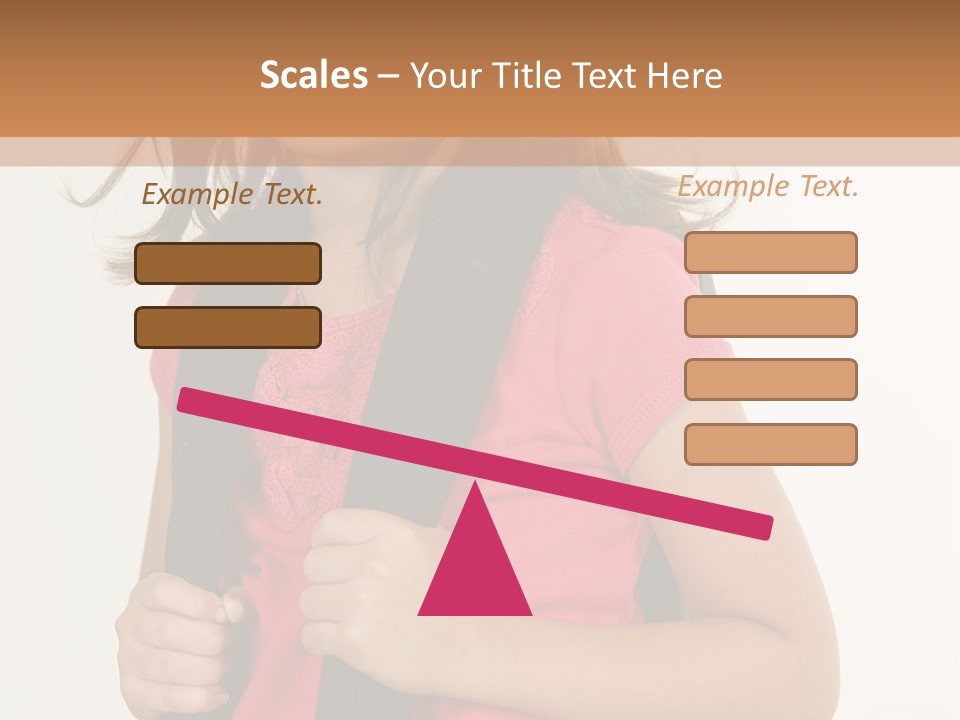 A Little Girl With A Backpack Is Smiling PowerPoint Template