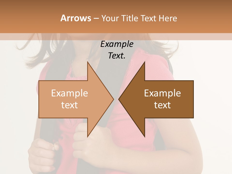 A Little Girl With A Backpack Is Smiling PowerPoint Template