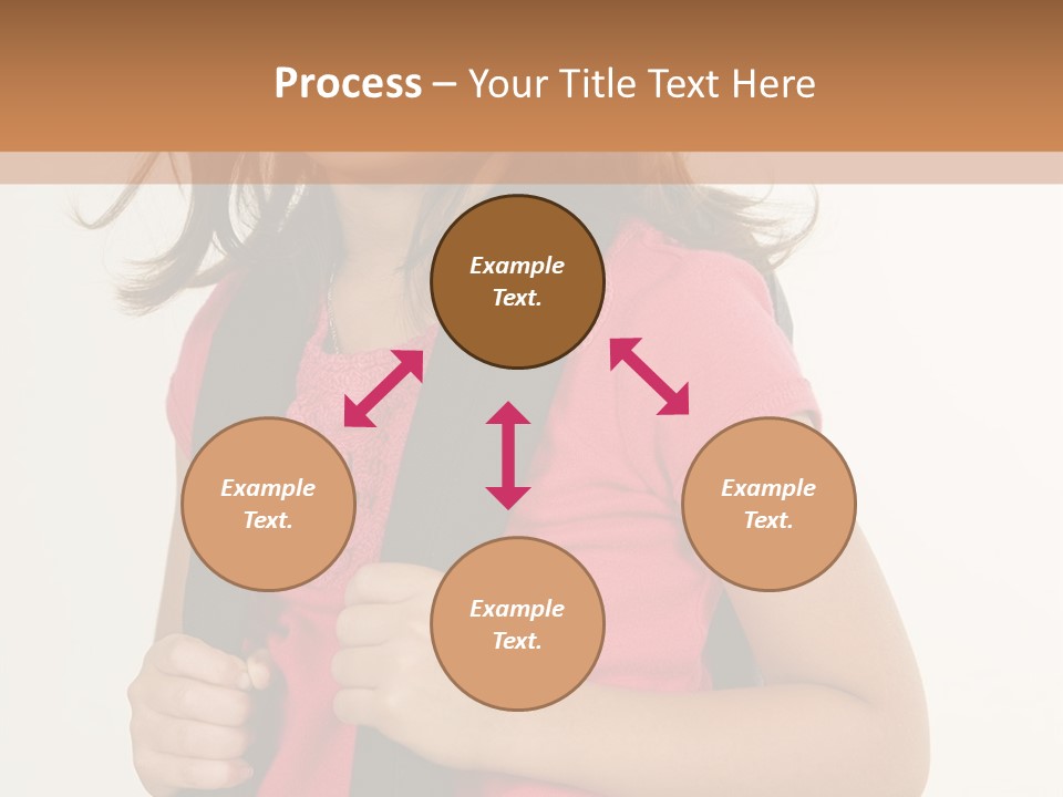 A Little Girl With A Backpack Is Smiling PowerPoint Template