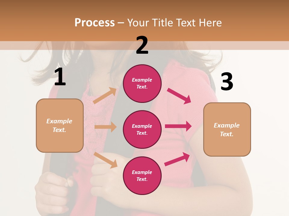 A Little Girl With A Backpack Is Smiling PowerPoint Template