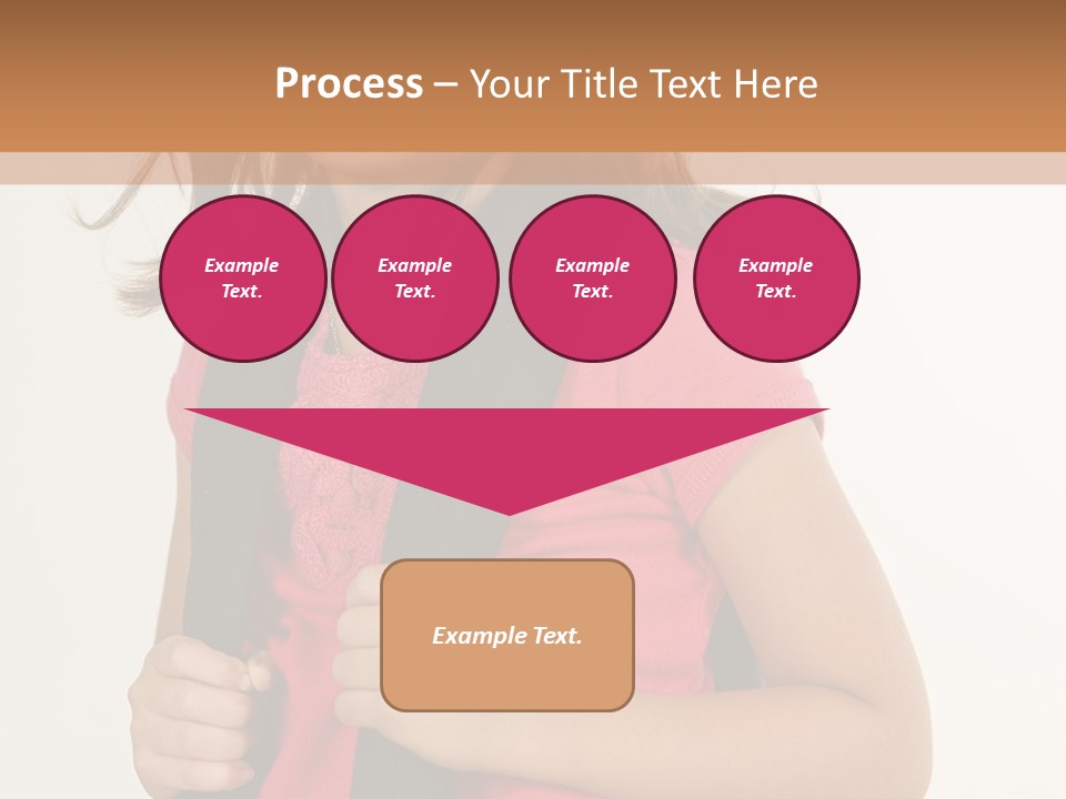 A Little Girl With A Backpack Is Smiling PowerPoint Template