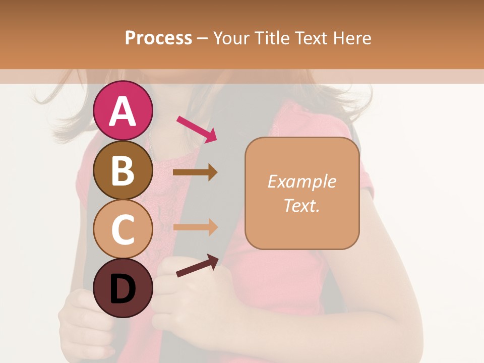 A Little Girl With A Backpack Is Smiling PowerPoint Template