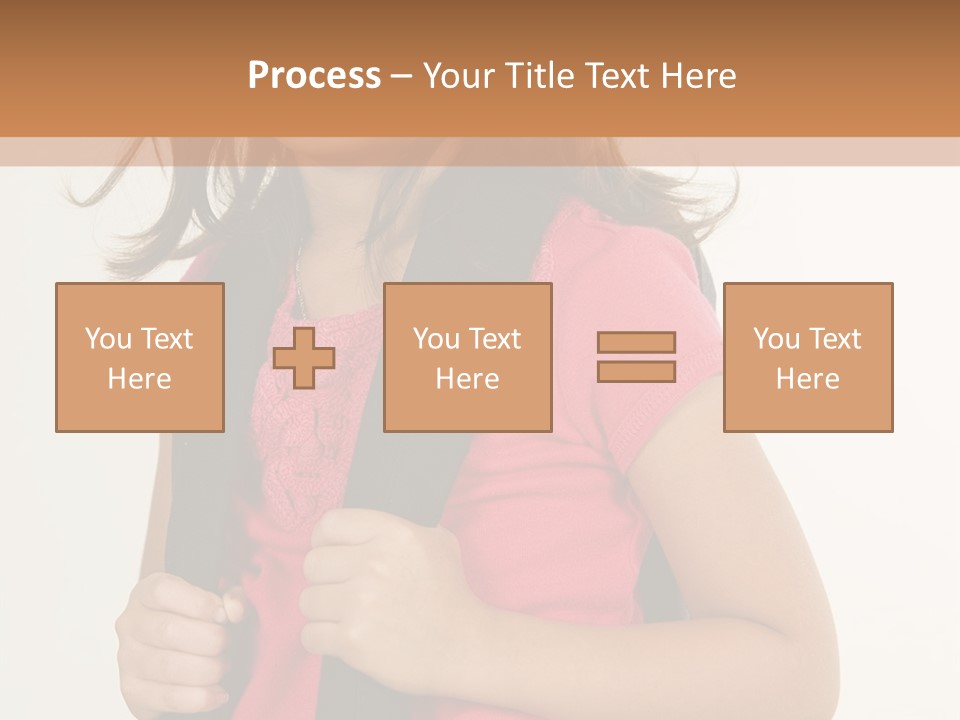 A Little Girl With A Backpack Is Smiling PowerPoint Template