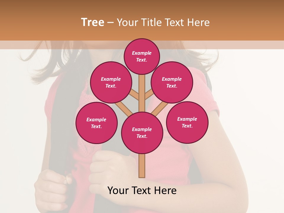 A Little Girl With A Backpack Is Smiling PowerPoint Template