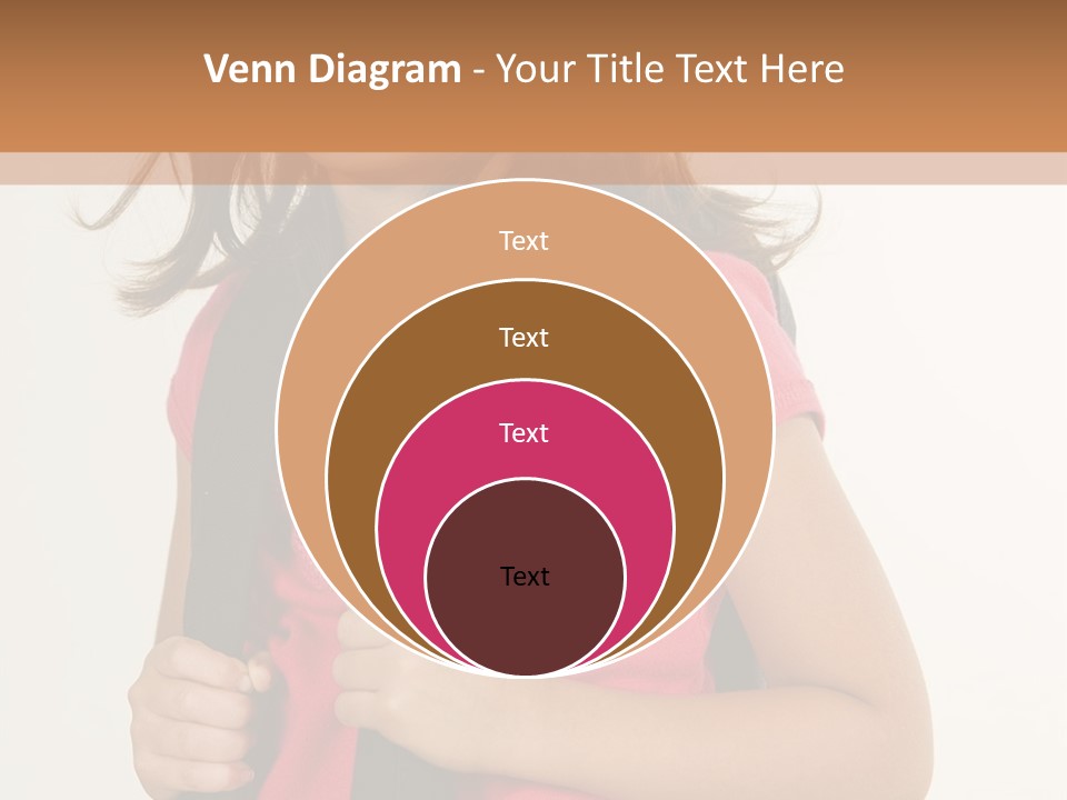 A Little Girl With A Backpack Is Smiling PowerPoint Template