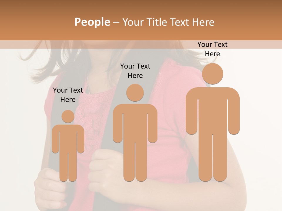 A Little Girl With A Backpack Is Smiling PowerPoint Template