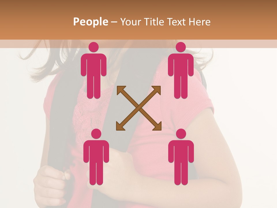 A Little Girl With A Backpack Is Smiling PowerPoint Template