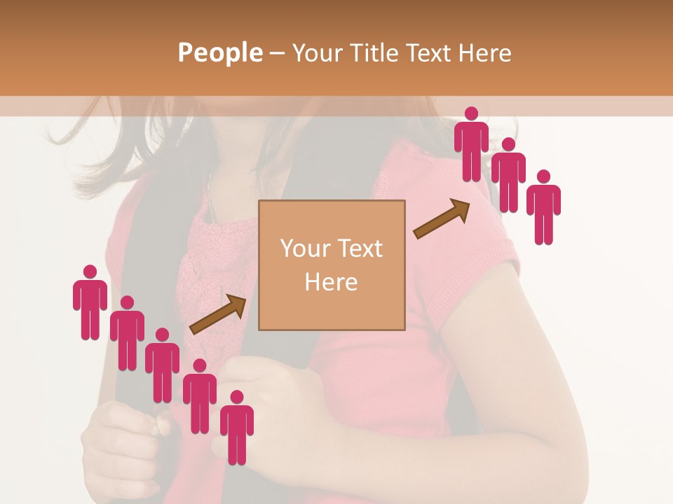 A Little Girl With A Backpack Is Smiling PowerPoint Template