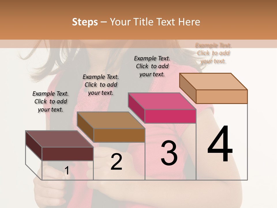 A Little Girl With A Backpack Is Smiling PowerPoint Template