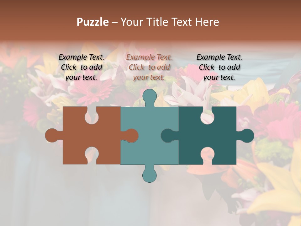 Bunches Petals Wedding PowerPoint Template