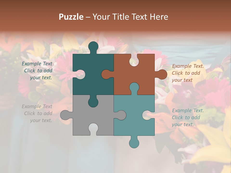 Bunches Petals Wedding PowerPoint Template