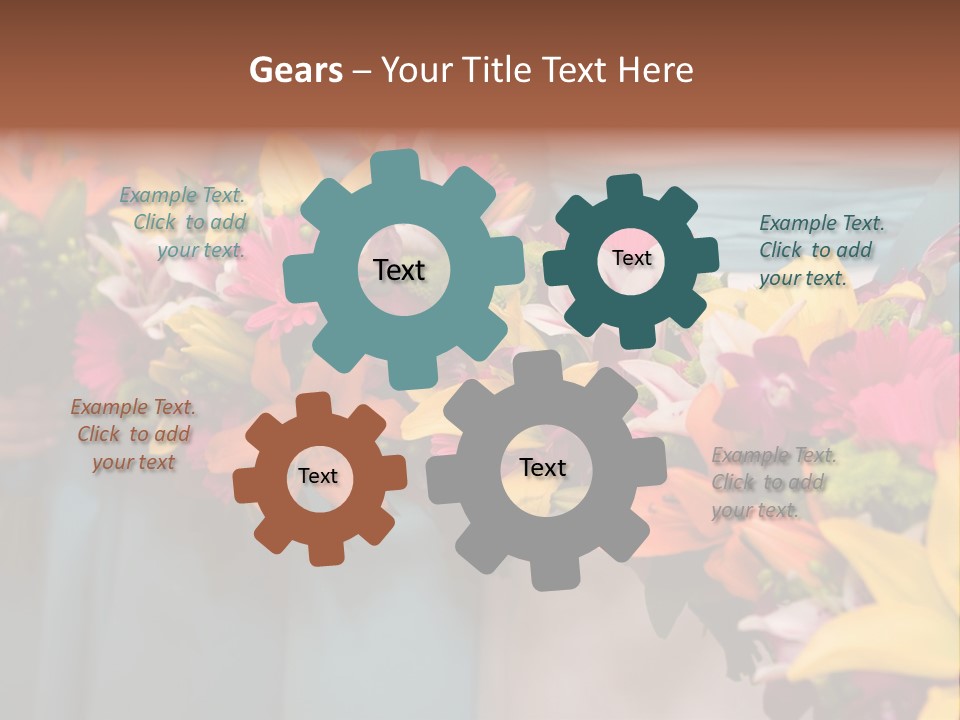 Bunches Petals Wedding PowerPoint Template