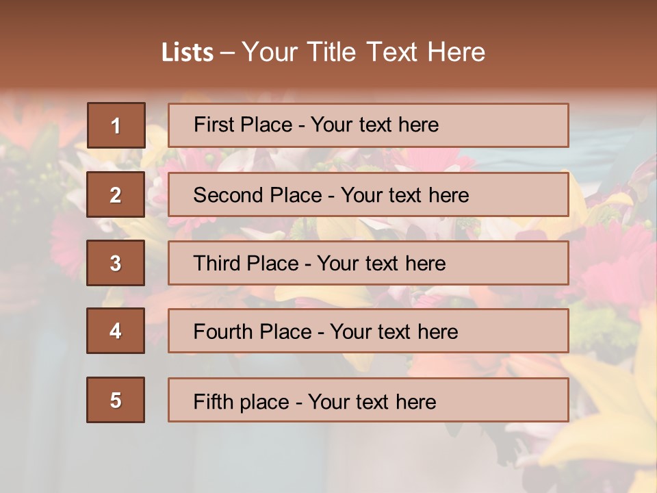 Bunches Petals Wedding PowerPoint Template