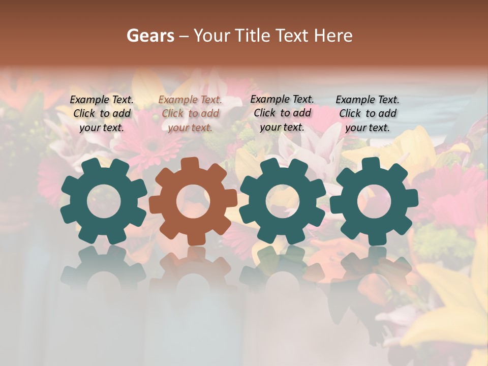 Bunches Petals Wedding PowerPoint Template