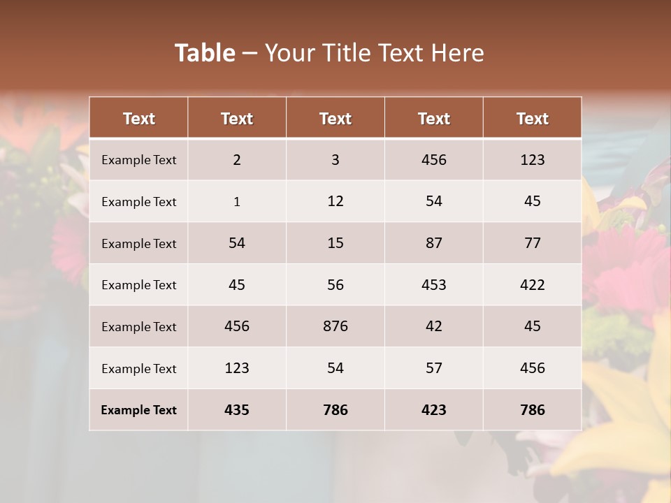 Bunches Petals Wedding PowerPoint Template