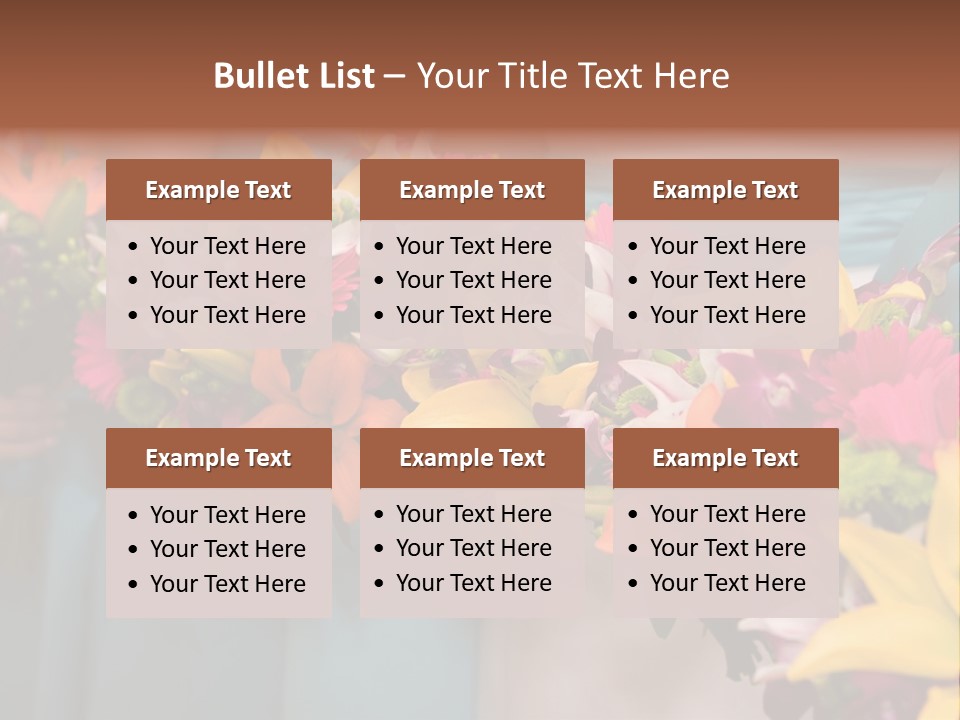 Bunches Petals Wedding PowerPoint Template