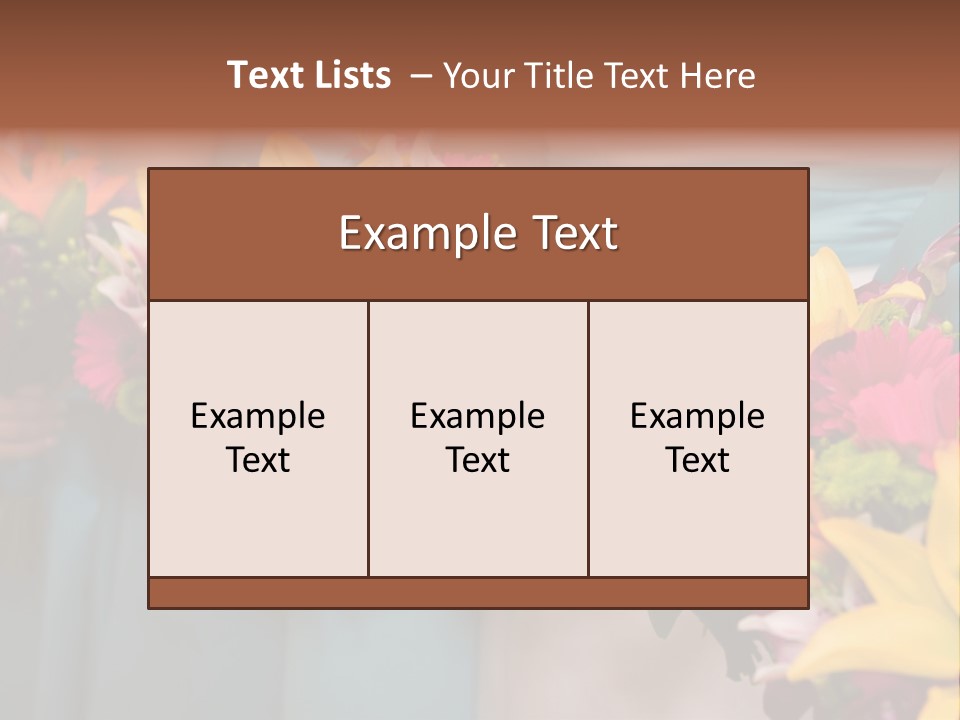 Bunches Petals Wedding PowerPoint Template