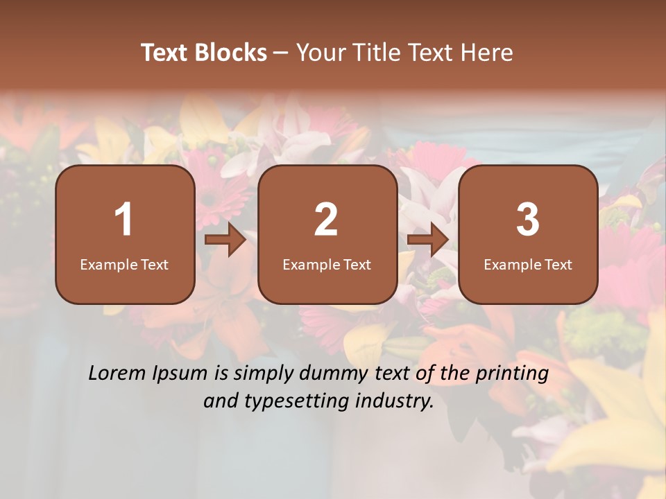 Bunches Petals Wedding PowerPoint Template