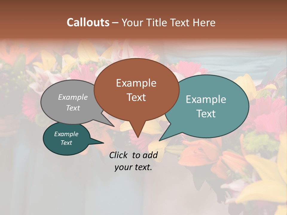 Bunches Petals Wedding PowerPoint Template