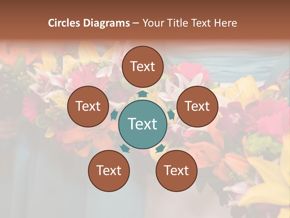 Bunches Petals Wedding PowerPoint Template